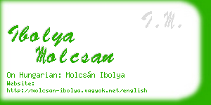 ibolya molcsan business card
